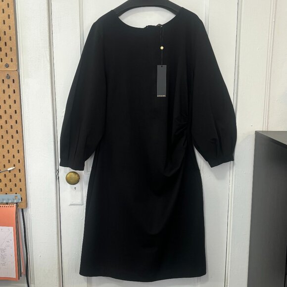 NWT KOBI HALPERIN CHARLOTTE 3/4 BALLOON SLEEVE KNIT BLACK DRESS SIZE XL